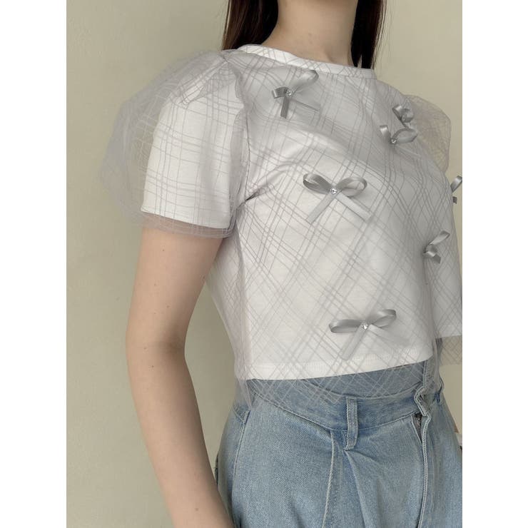 ランダムリボンシアーTシャツ | dazzlin | 詳細画像13 