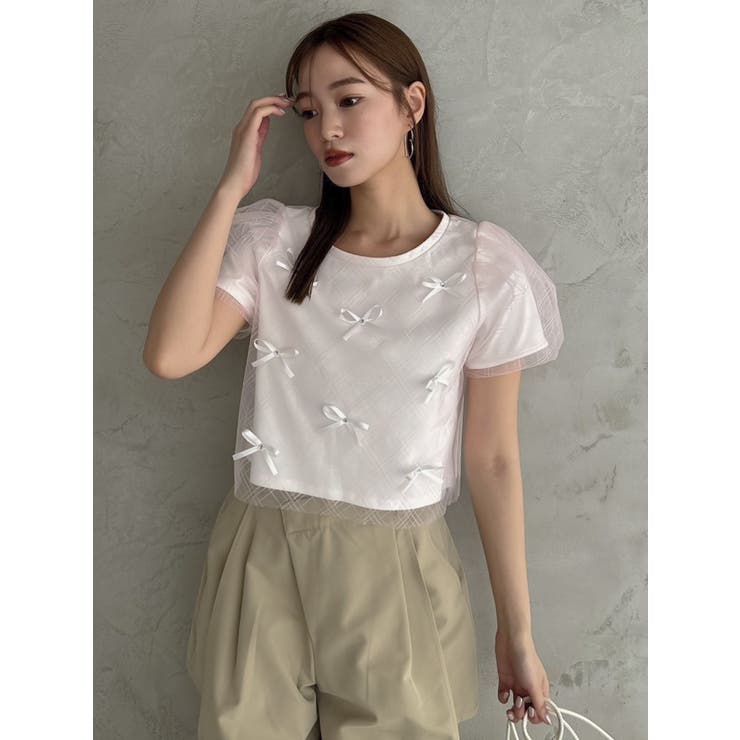 ランダムリボンシアーTシャツ | dazzlin | 詳細画像20 