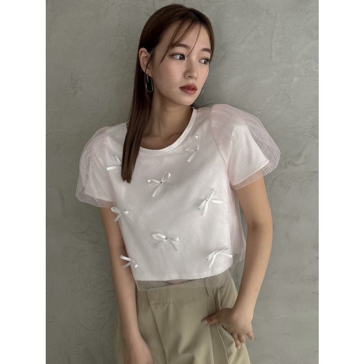 タグ付き 新品✨️AMOMENT Ｍサイズ シアーTシャツ 韓国 レディース タグ付き 新品✨️AMOMENT Mサイズ シアーTシャツ 韓国 レディース