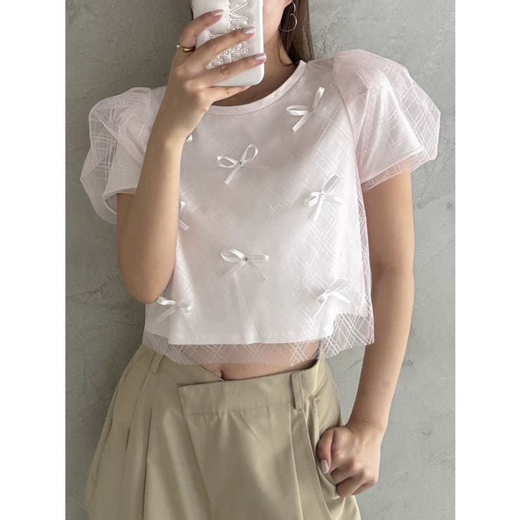 ランダムリボンシアーTシャツ | dazzlin | 詳細画像25 