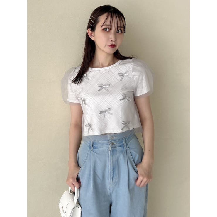 ランダムリボンシアーTシャツ | dazzlin | 詳細画像5 