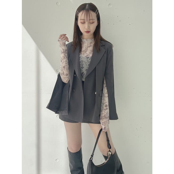 【SETUP】ダブルボタンケープテーラードジャケット※セットアップ対応 | dazzlin | 詳細画像23 