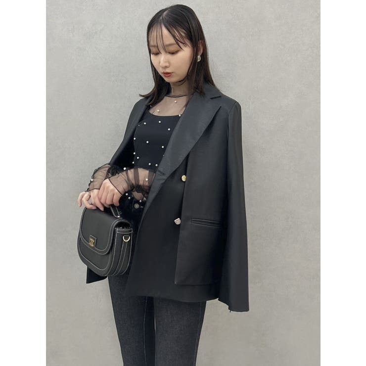 【SETUP】ダブルボタンケープテーラードジャケット※セットアップ対応 | dazzlin | 詳細画像30 