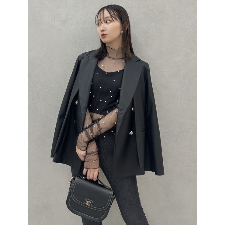 【SETUP】ダブルボタンケープテーラードジャケット※セットアップ対応 | dazzlin | 詳細画像32 