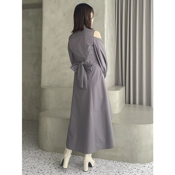 レイヤードヘムシャツワンピース[品番：MKSW0058130]｜dazzlin