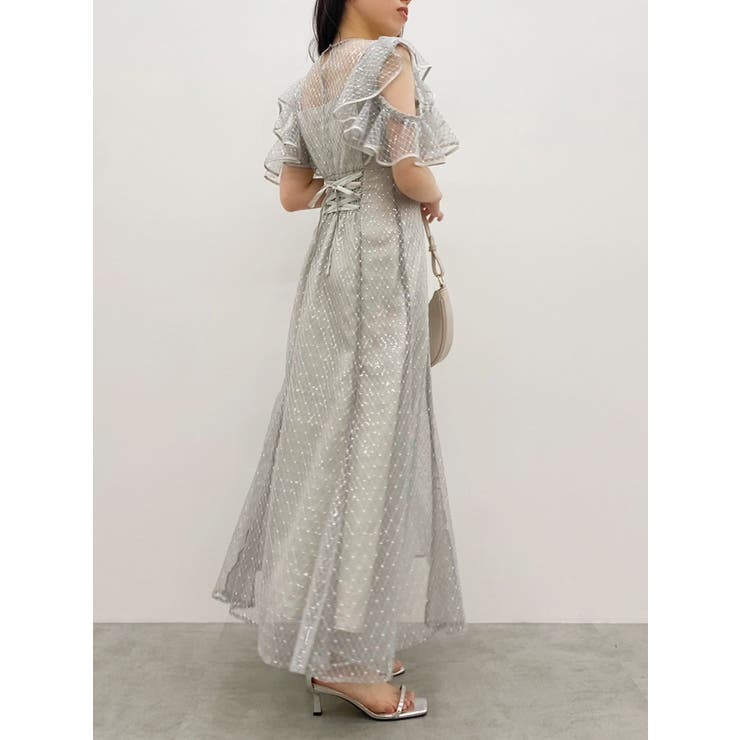 グレー | 2WAYスリーブバリエーションレースドレス | dazzlin