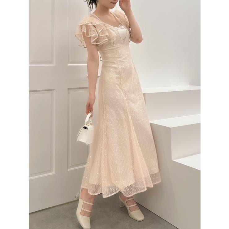 2WAYスリーブバリエーションレースドレス[品番：MKSW0059423