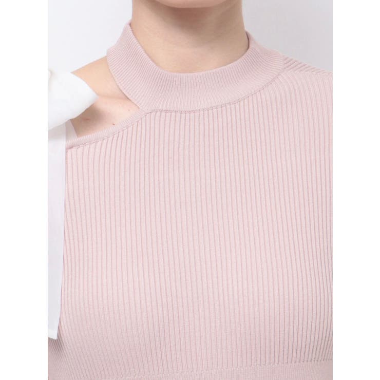 ワンショルリボンナローニットワンピース dazzlin ワンショルリボンナローニットワンピース[品番：MKSW0060479