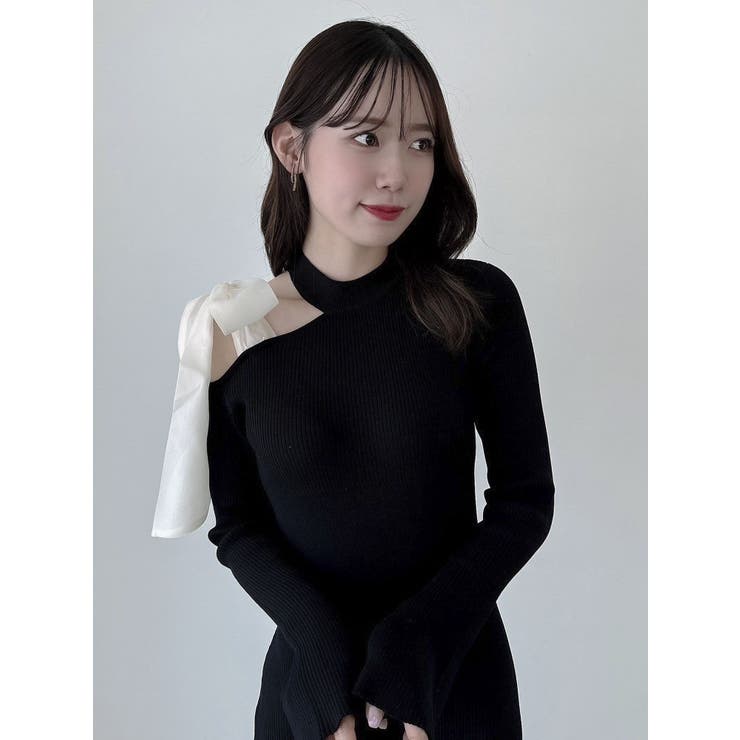 dazzlin（ダズリン）の「ワンショルリボンナローニット