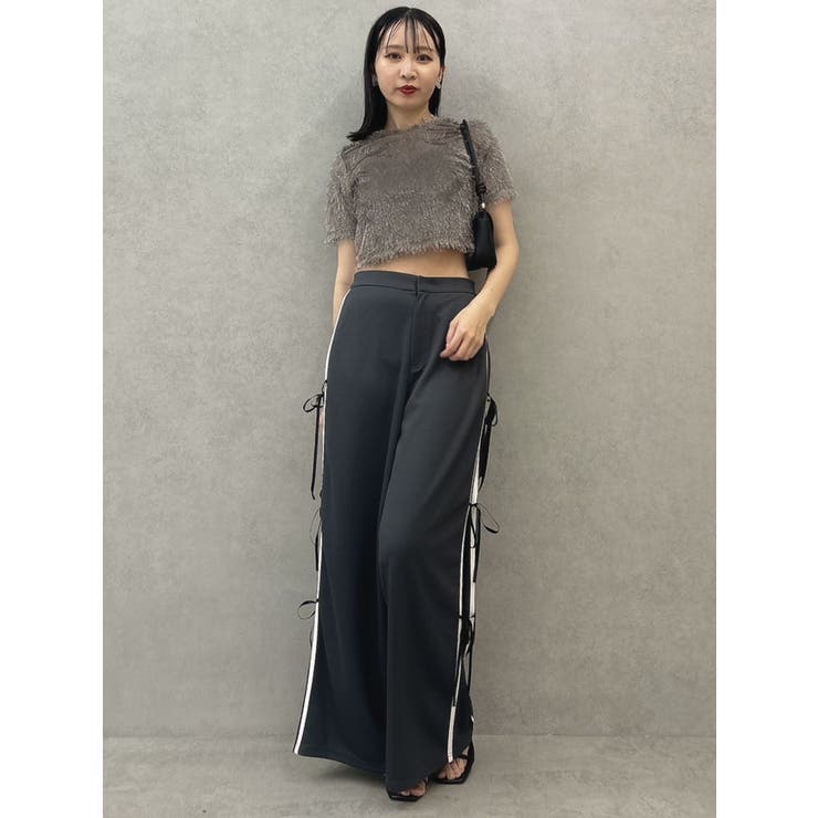 side line track pants / black （サイドライントラックパンツ