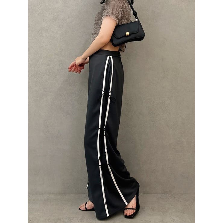 チャコールグレー | サイドリボントラックパンツ | dazzlin