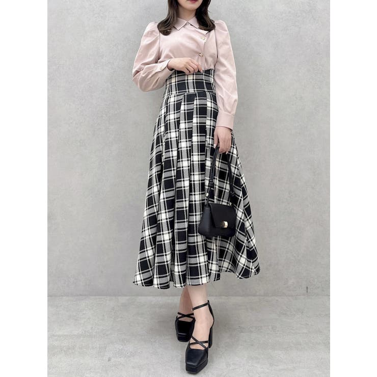 フロントタックコルセットスカート[品番：MKSW0060484]｜dazzlin