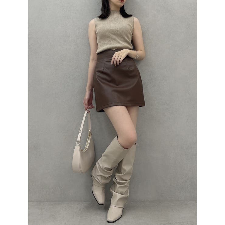 【SETUP】マテリアルコンパクトミニスカート※セットアップ対応 | dazzlin | 詳細画像10 