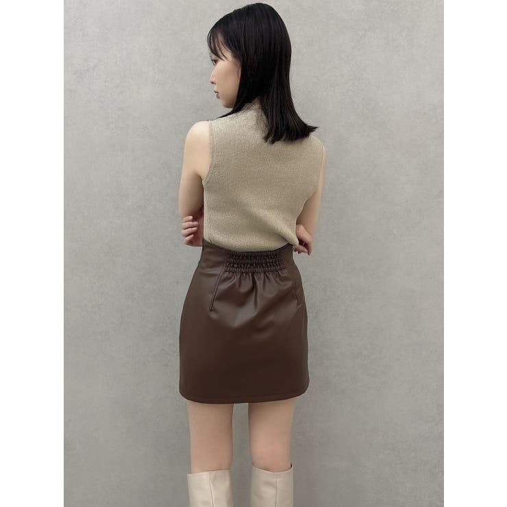 【SETUP】マテリアルコンパクトミニスカート※セットアップ対応 | dazzlin | 詳細画像12 