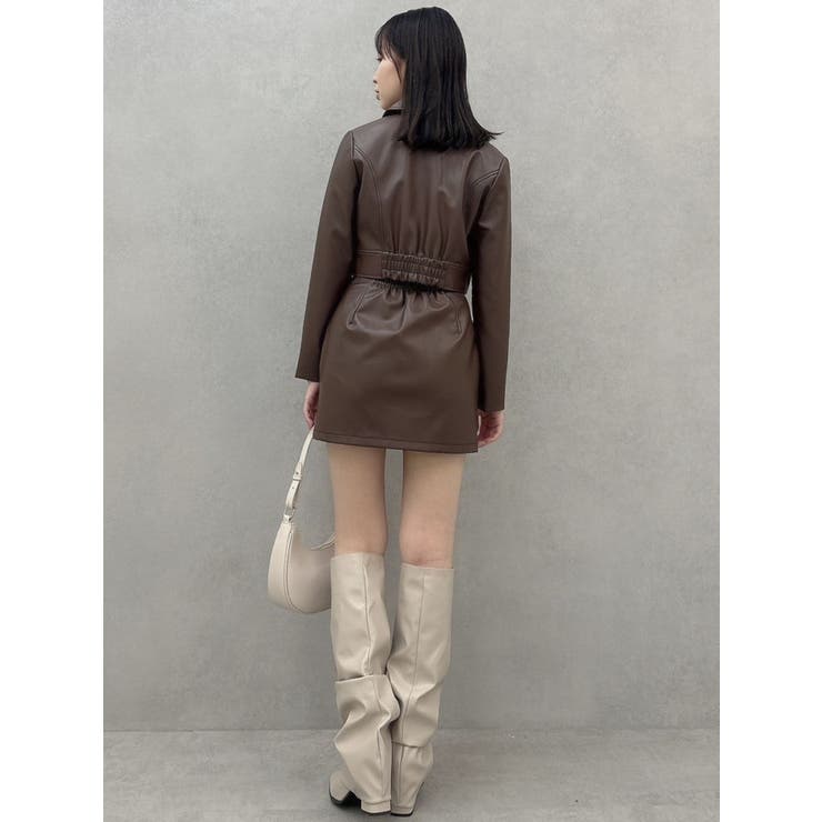 【SETUP】マテリアルコンパクトミニスカート※セットアップ対応 | dazzlin | 詳細画像16 