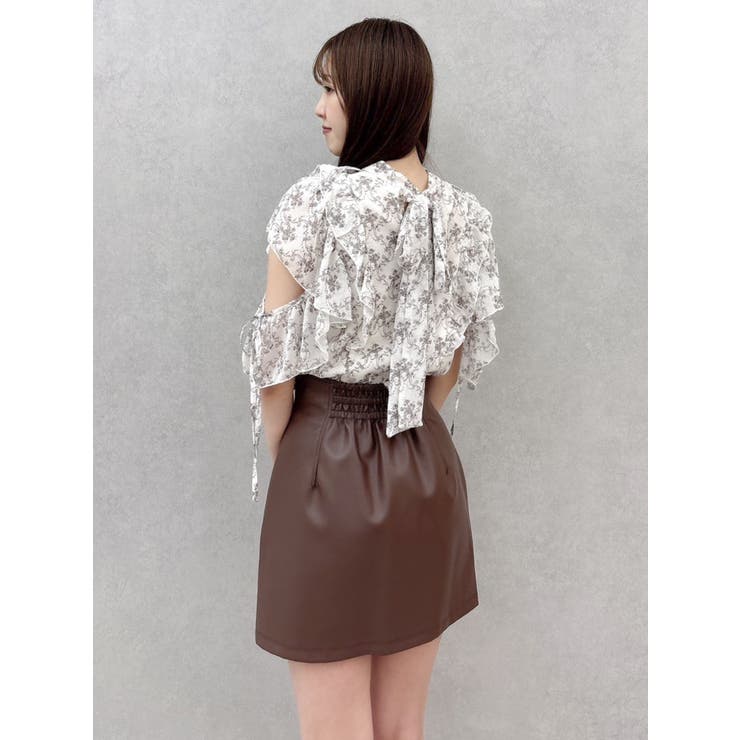 【SETUP】マテリアルコンパクトミニスカート※セットアップ対応 | dazzlin | 詳細画像18 