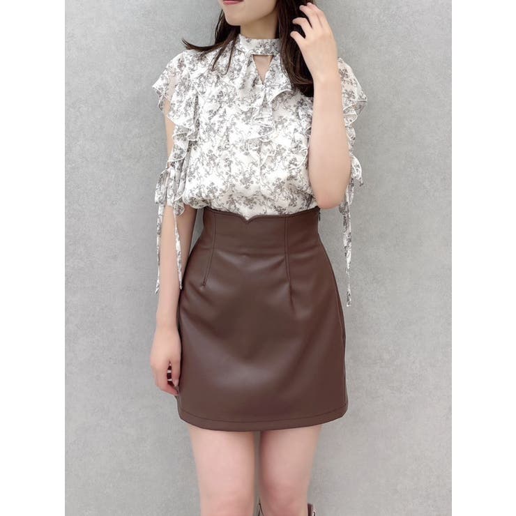 【SETUP】マテリアルコンパクトミニスカート※セットアップ対応 | dazzlin | 詳細画像19 