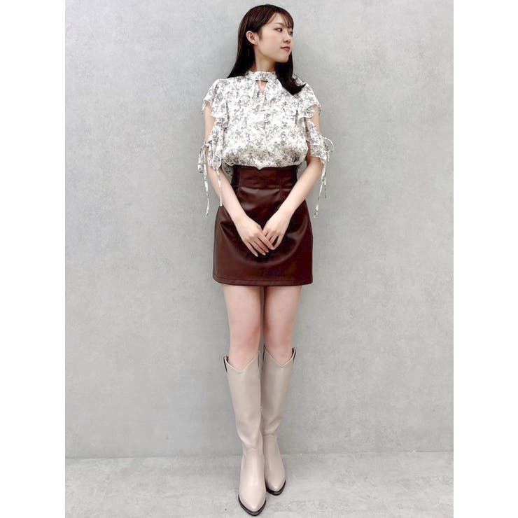 【SETUP】マテリアルコンパクトミニスカート※セットアップ対応 | dazzlin | 詳細画像22 