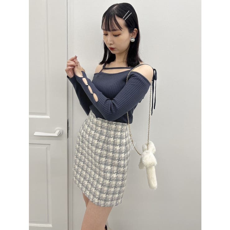 【SETUP】マテリアルコンパクトミニスカート※セットアップ対応 | dazzlin | 詳細画像26 