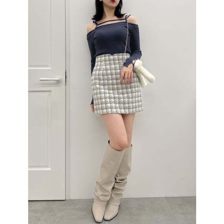 【SETUP】マテリアルコンパクトミニスカート※セットアップ対応 | dazzlin | 詳細画像27 