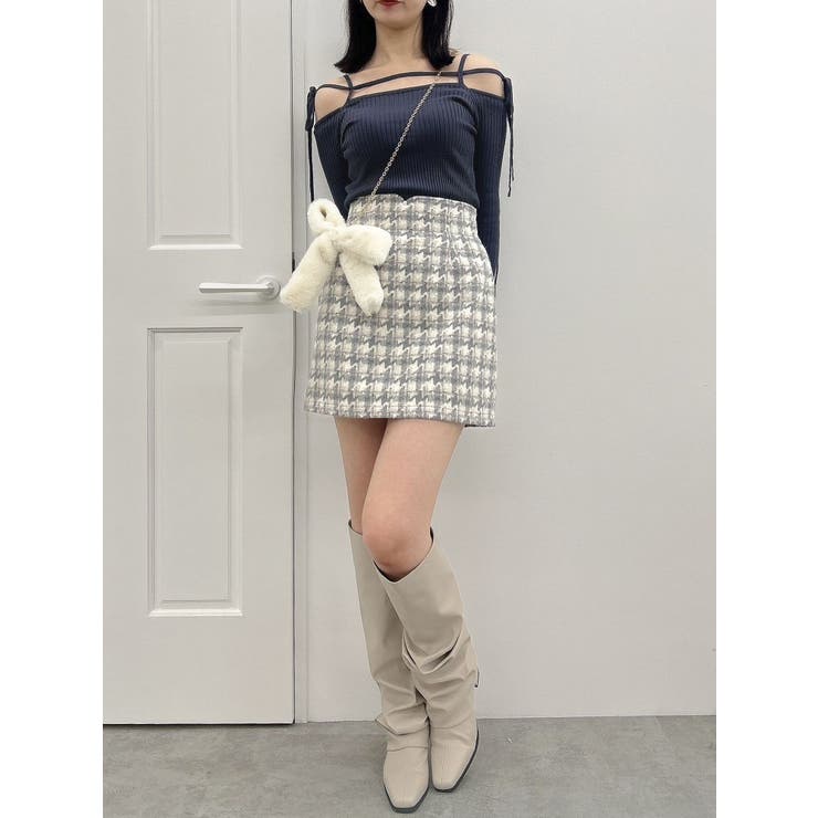 【SETUP】マテリアルコンパクトミニスカート※セットアップ対応 | dazzlin | 詳細画像28 