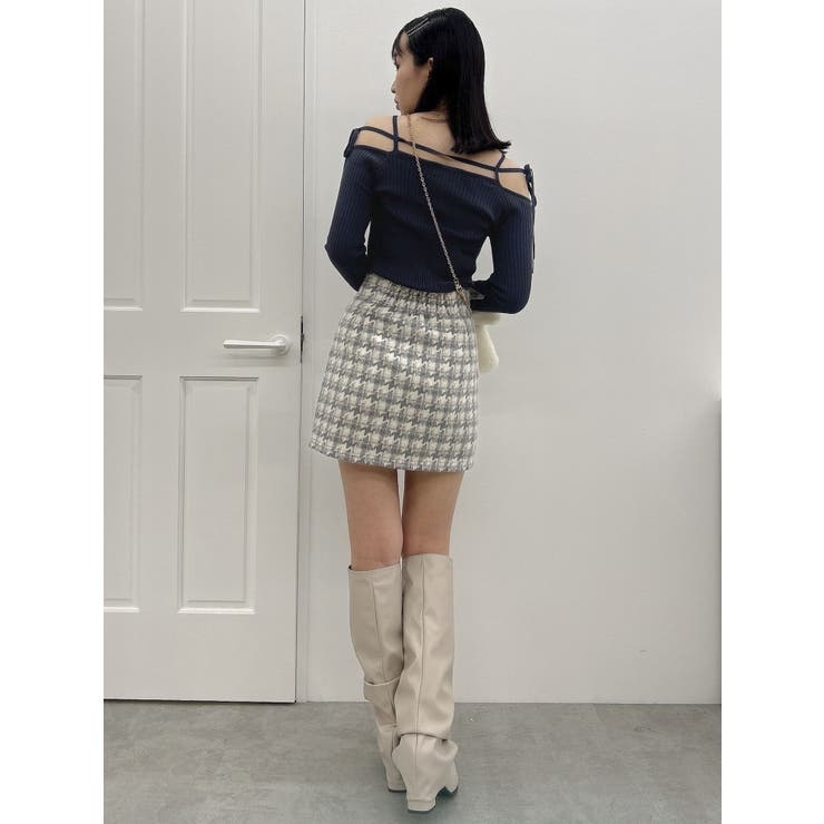 【SETUP】マテリアルコンパクトミニスカート※セットアップ対応 | dazzlin | 詳細画像29 