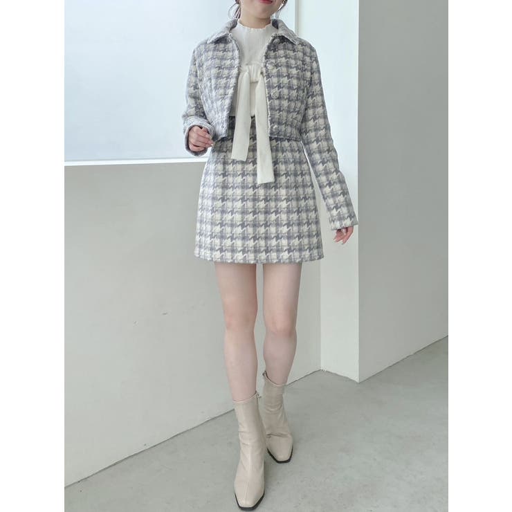 【SETUP】マテリアルコンパクトミニスカート※セットアップ対応 | dazzlin | 詳細画像47 