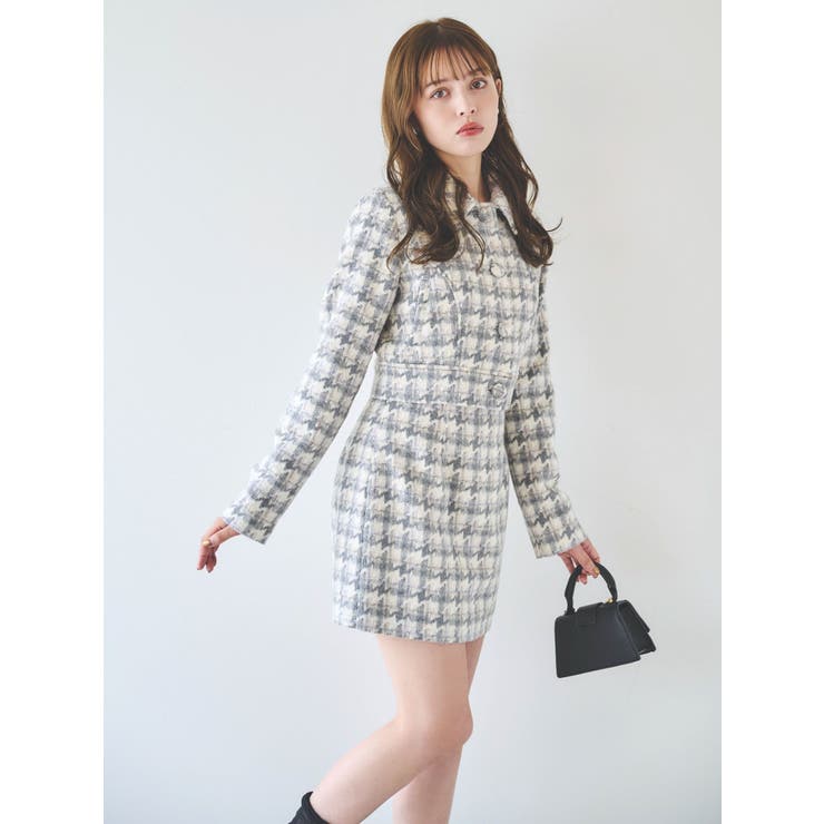 【SETUP】マテリアルコンパクトミニスカート※セットアップ対応 | dazzlin | 詳細画像5 