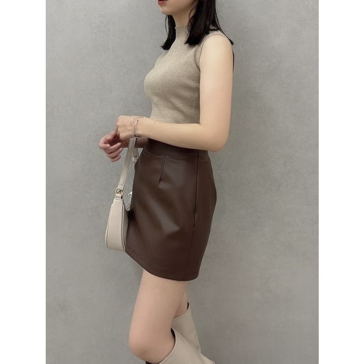 【SETUP】マテリアルコンパクトミニスカート※セットアップ対応 | dazzlin | 詳細画像7 