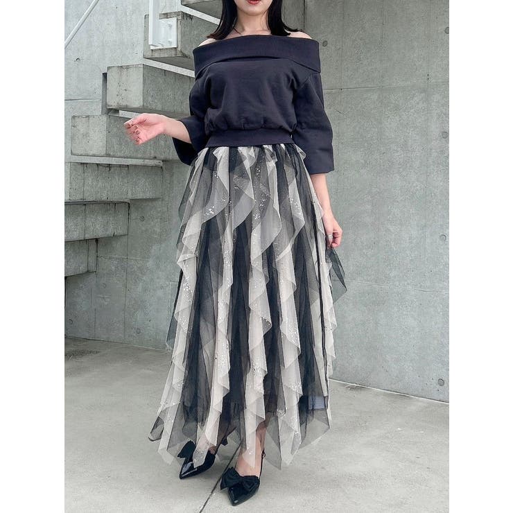 ナナイロフリルスカート | dazzlin | 詳細画像32