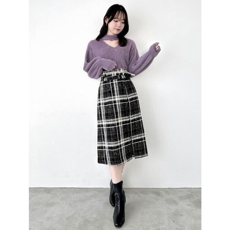 2wayシャギーミニトップス[品番：MKSW0060486]｜dazzlin（ダズリン
