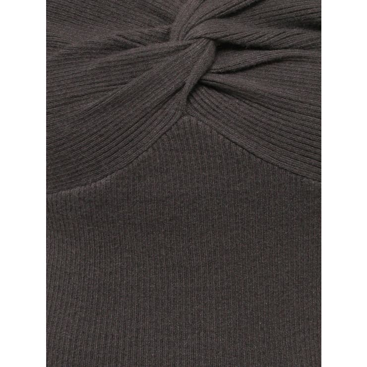 フロントツイストリボンニットトップス[品番：MKSW0060995]｜dazzlin