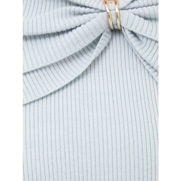 ツイストパーツニットトップス[品番：MKSW0059838]｜dazzlin