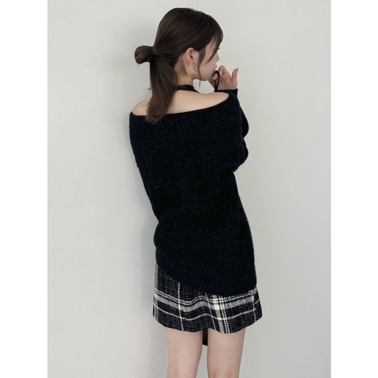 ワッフルオフショルコサージュニット | dazzlin | 詳細画像34 