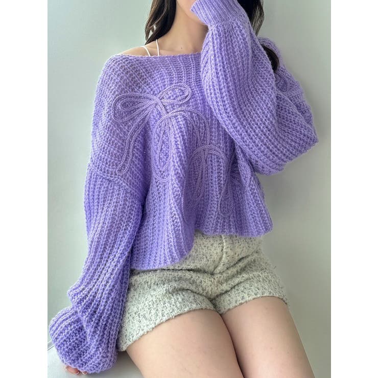 新品タグ付き kei shirahata styling/ バックリボンニット