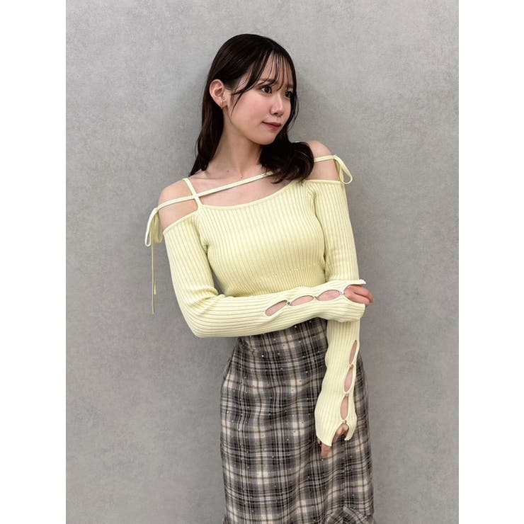 dazzlin リボンオープンレイヤードトップス ダズリン dazzlin リボンオープンレイヤードトップス （ピンク