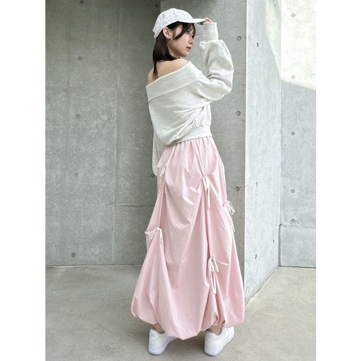 デコルテオープンスウェットトップス | dazzlin | 詳細画像19 