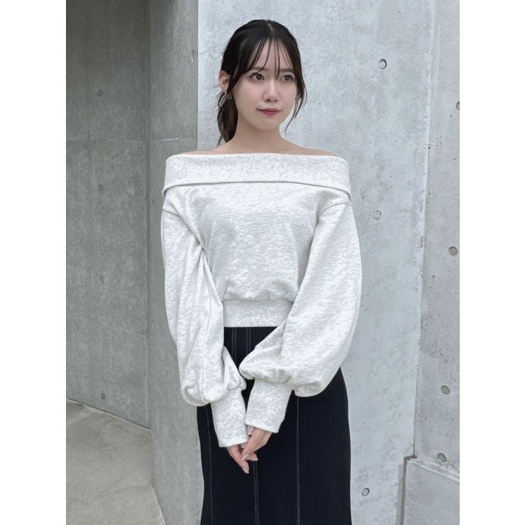 デコルテオープンスウェットトップス | dazzlin | 詳細画像26 