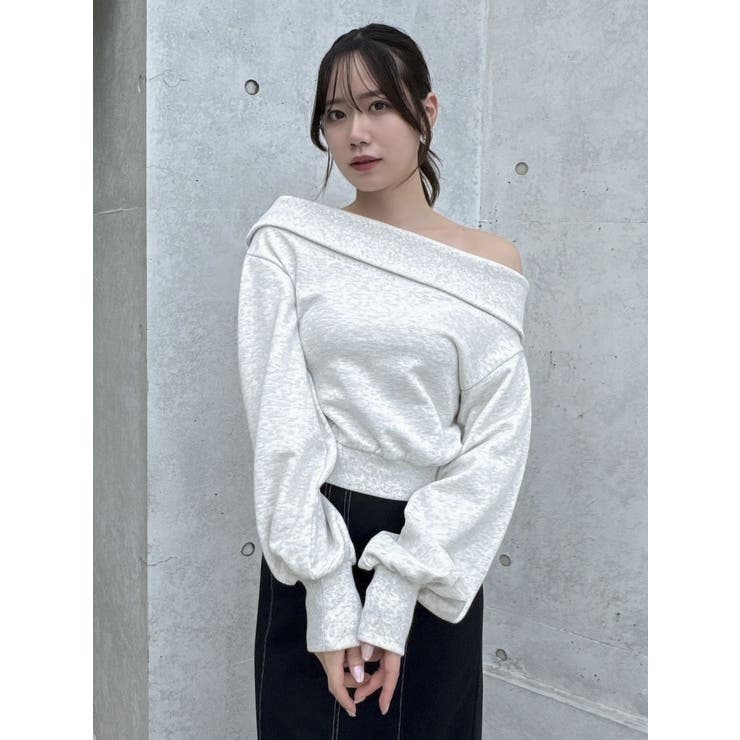 デコルテオープンスウェットトップス | dazzlin | 詳細画像27 