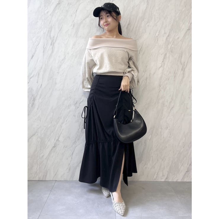 デコルテオープンスウェットトップス | dazzlin | 詳細画像46 