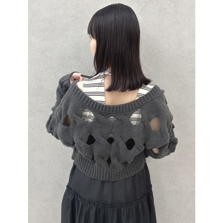 スリットケーブルニットカーディガン | dazzlin | 詳細画像14 