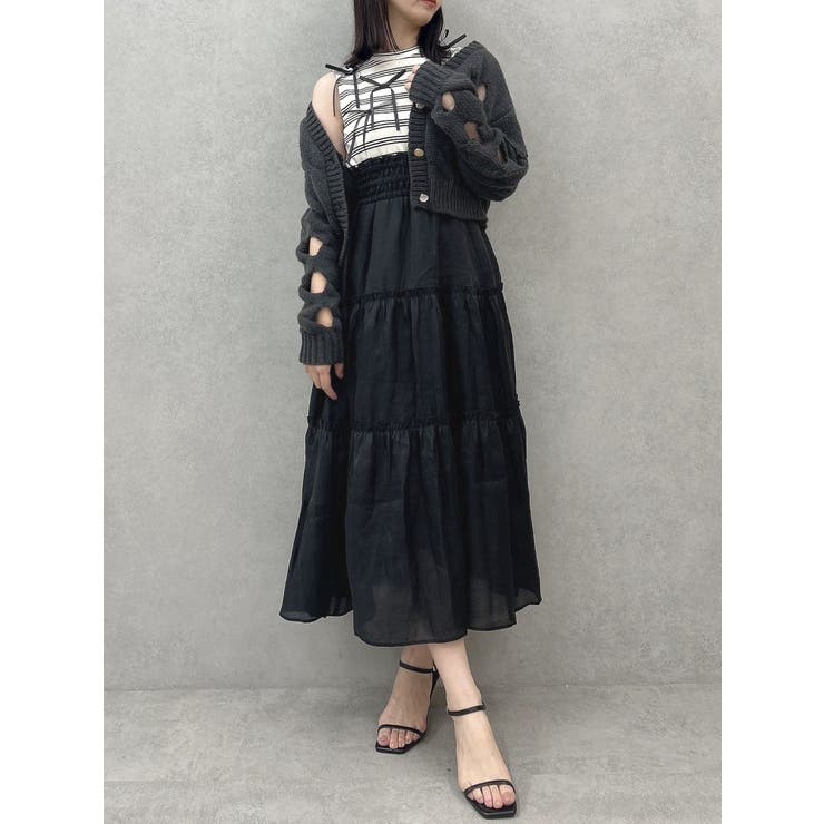 スリットケーブルニットカーディガン[品番：MKSW0059841]｜dazzlin