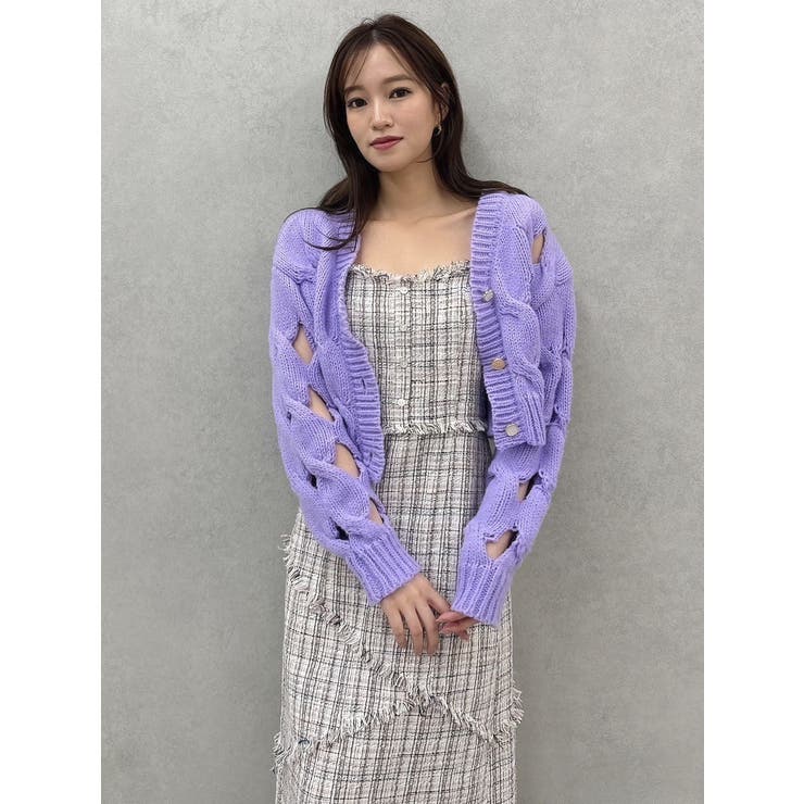 スリットケーブルニットカーディガン | dazzlin | 詳細画像21 