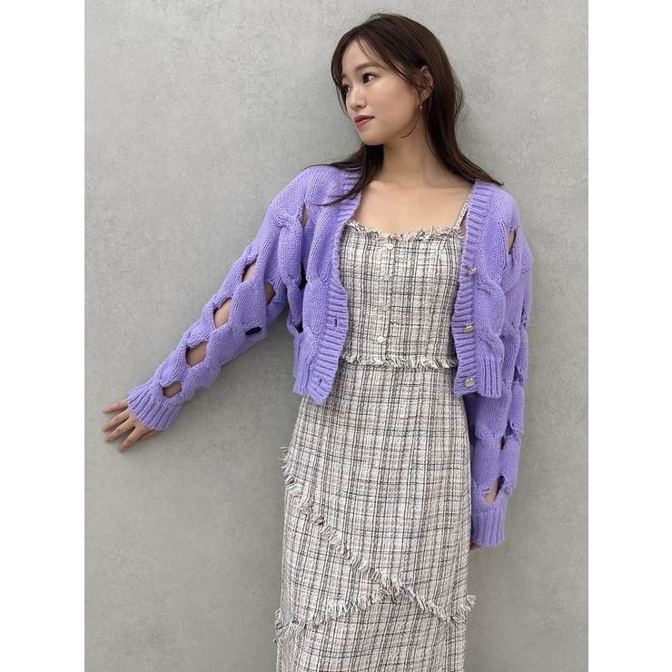 スリットケーブルニットカーディガン | dazzlin | 詳細画像23 