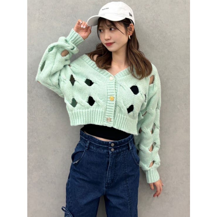 スリットケーブルニットカーディガン | dazzlin | 詳細画像28 