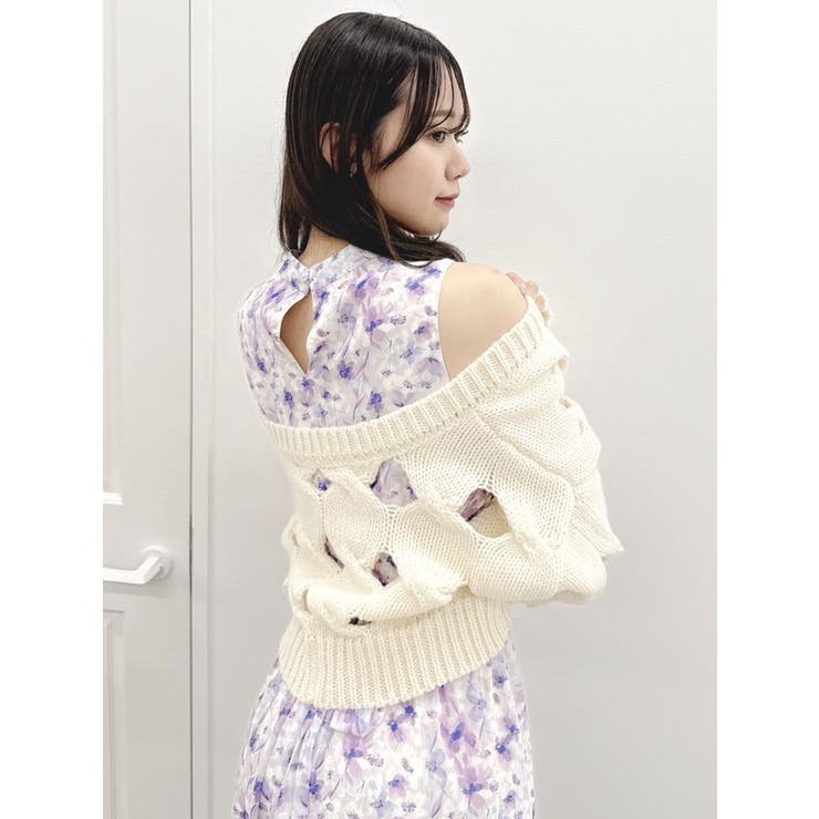 スリットケーブルニットカーディガン | dazzlin | 詳細画像4 