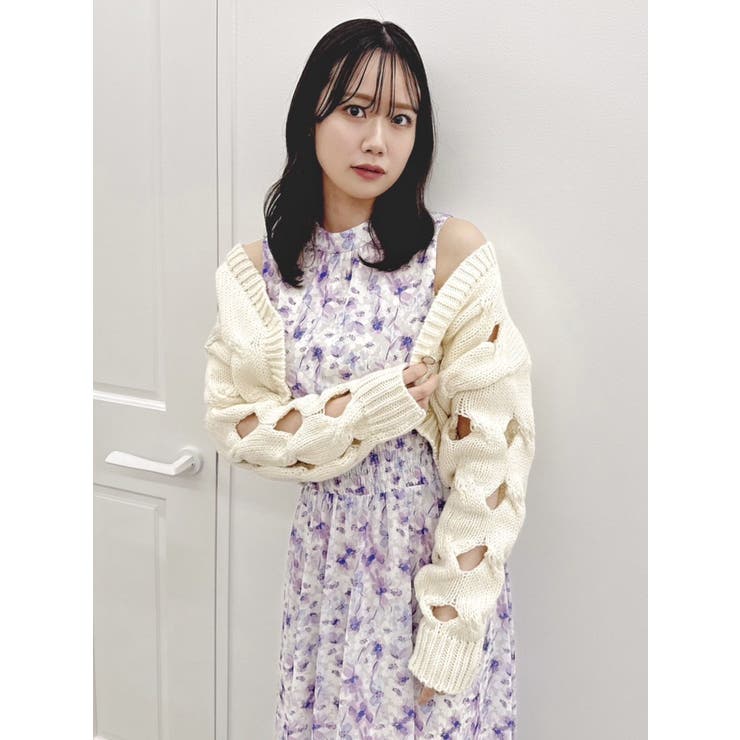 スリットケーブルニットカーディガン | dazzlin | 詳細画像5 