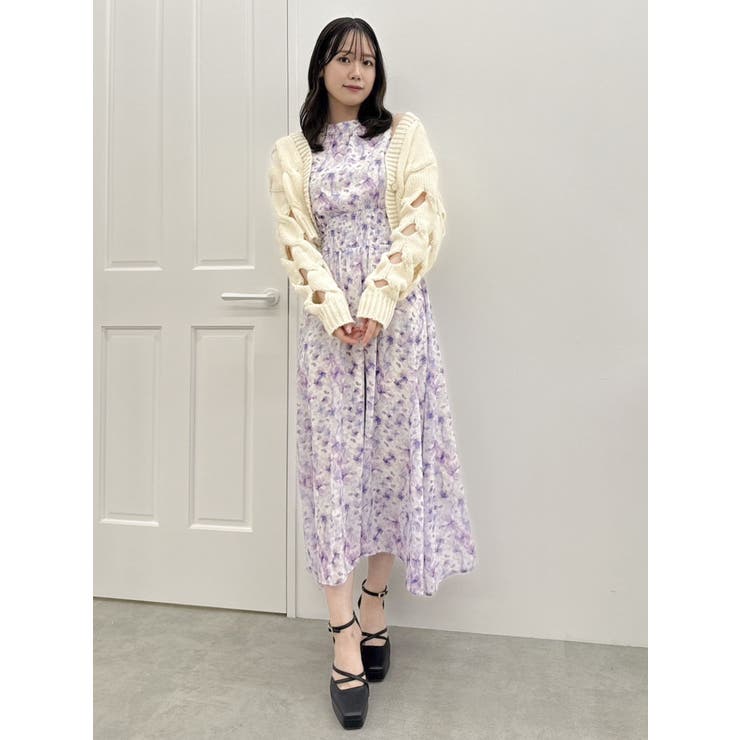 スリットケーブルニットカーディガン[品番：MKSW0059841]｜dazzlin