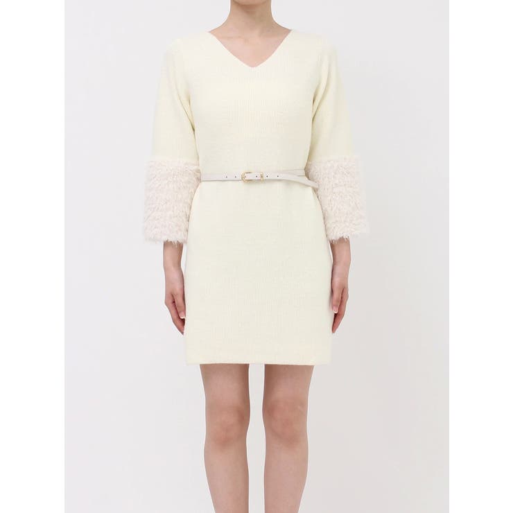 ボリュームファースリーブビットミニワンピース | dazzlin | 詳細画像26 