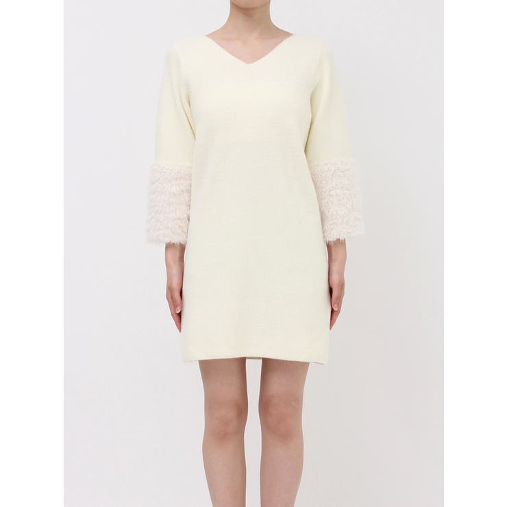 ボリュームファースリーブビットミニワンピース | dazzlin | 詳細画像33 